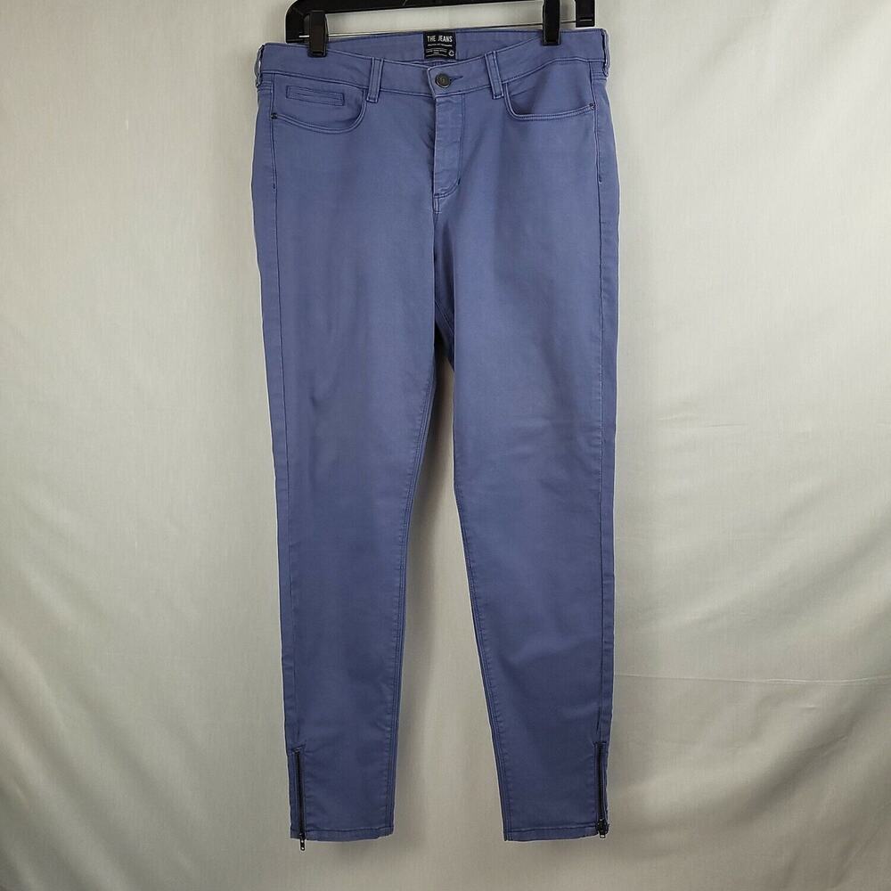 The Jeans Womens Blue Mid Rise Regular‎ Fit Stretch Denim Skinny Jeans Size 42